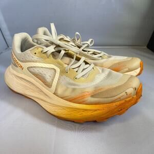 Salomon Glide Max TR Trail Running Shoes w10 Beige Orange
